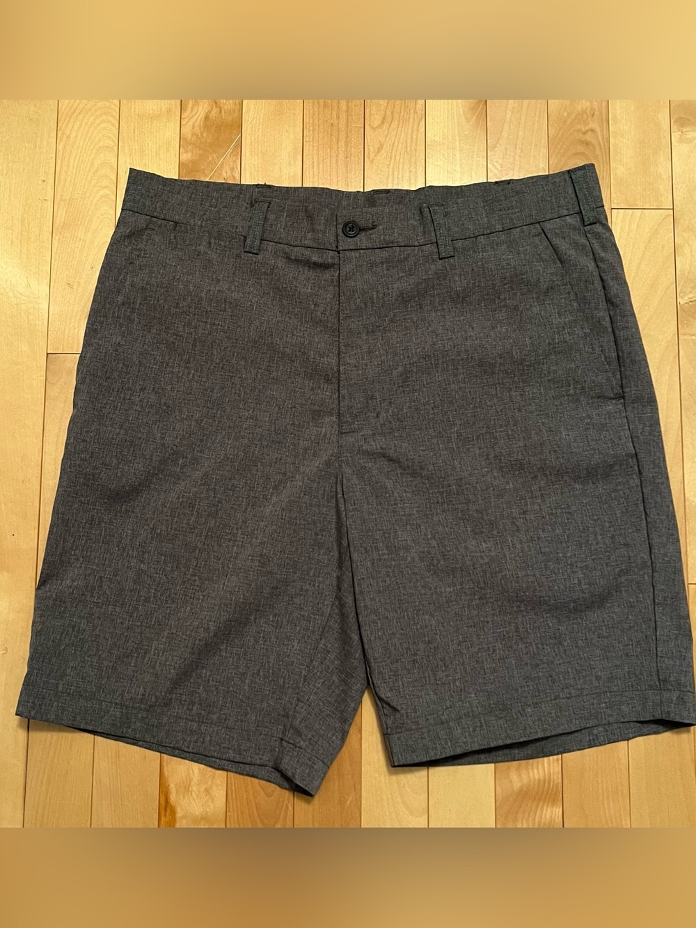 PGA Tour Men's Dark Grey Flat Front Golf Shorts
